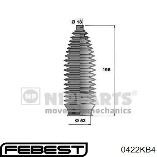 Тяга рульова поперечна Febest 0422KB4 ціна, від 13.98 USD