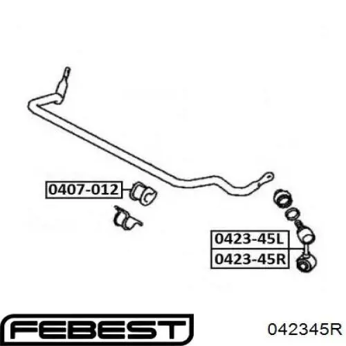 Стійка стабілізатора переднього, права 042345R Febest