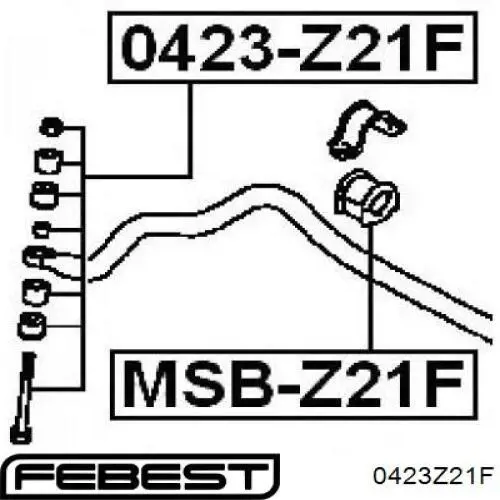 Стійка стабілізатора переднього 0423Z21F Febest