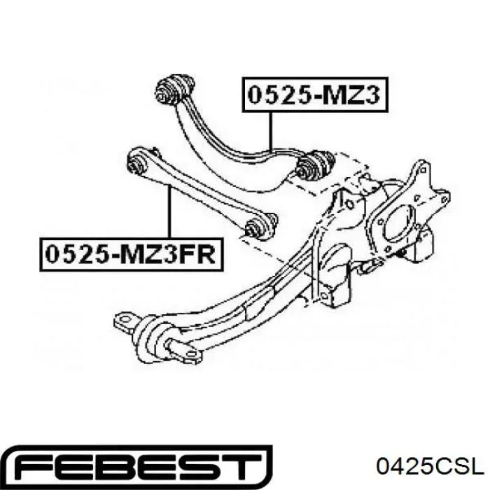 0425CSL Febest Розтяжка задньої підвіски