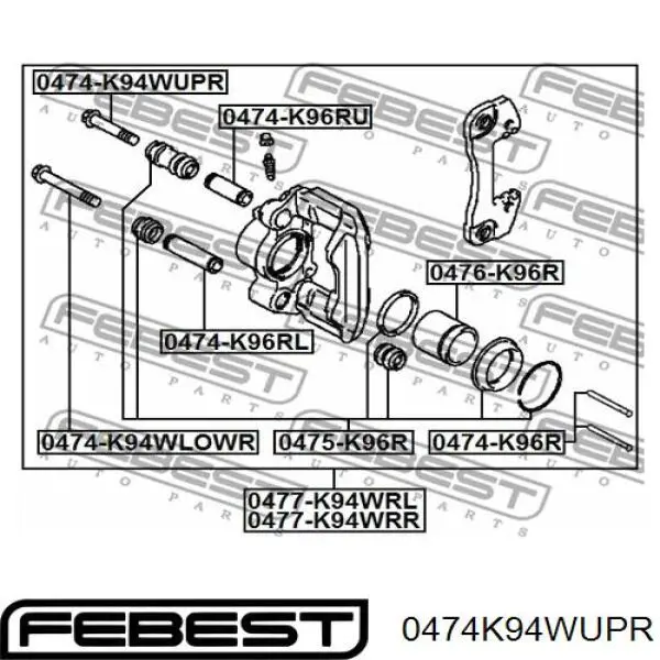 Направляюча супорту заднього, верхня MR307401 Chrysler