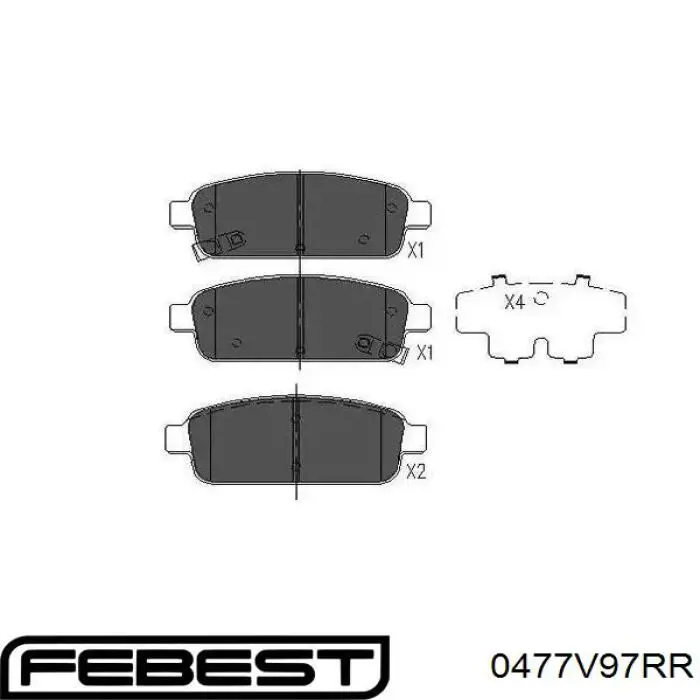 0477V97RR Febest Супорт гальмівний задній правий