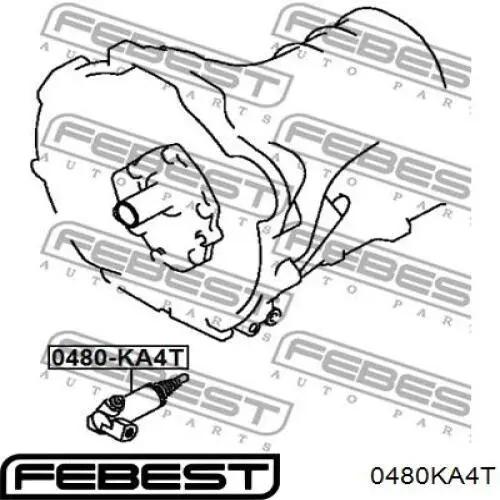 Циліндр зчеплення, робочий 0480KA4T Febest