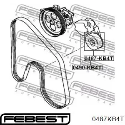 Натяжний ролик 0487KB4T Febest