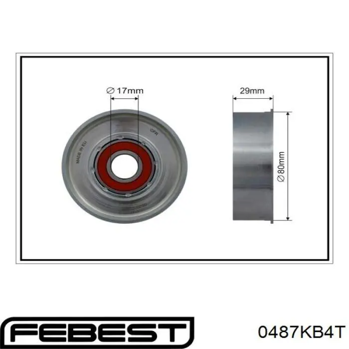 Купити 0487KB4T Febest Натяжний ролик