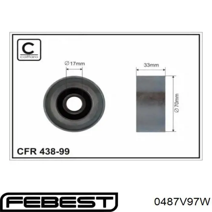 Ролик ГРМ Febest 0487V97W