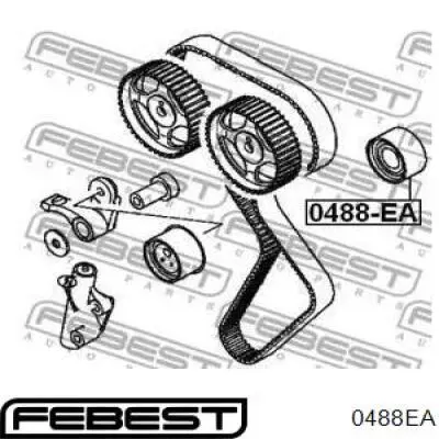 Ролик ременя ГРМ, паразитний Febest 0488EA ціна, від 11.68 USD