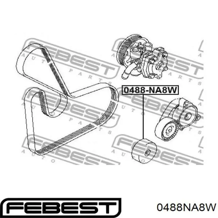 K04891660AA Fiat/Alfa/Lancia ролик приводного ременя, паразитний