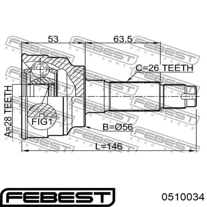 ШРКШ зовнішній передній, лівий GSP 834020 ціна, від 30.47 USD