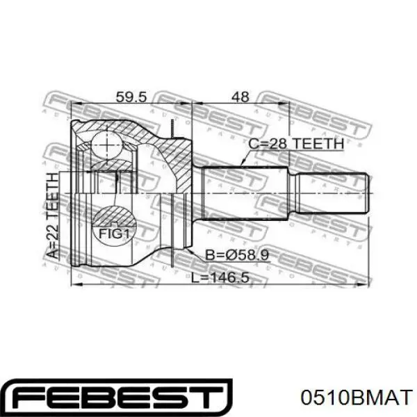 FTC622510 Mazda Граната зовнішня