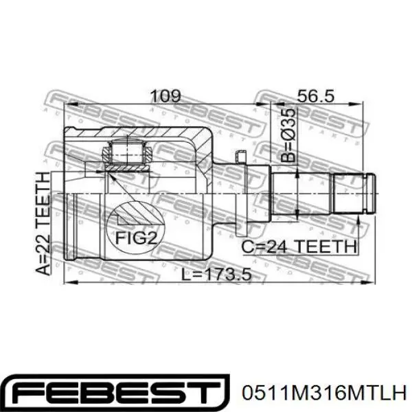 Шарнір кутових швидкостей передній лівий GSP 634091 ціна, від 32.04 USD