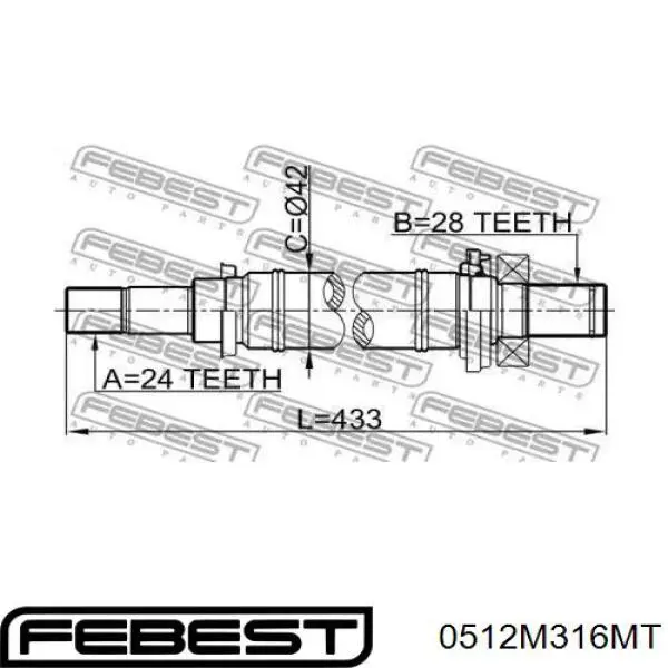 FG0325700C Mazda Промвал