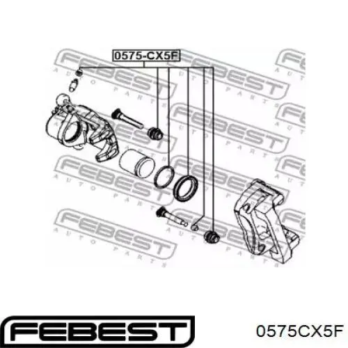 Ремкомплект супорту гальмівного переднього FEBEST 0575CX5F