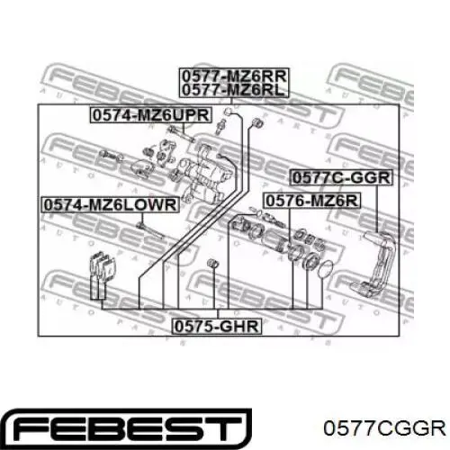 Скоба супорту заднього Mazda GJ6J26281 ціна, від 21.54 USD