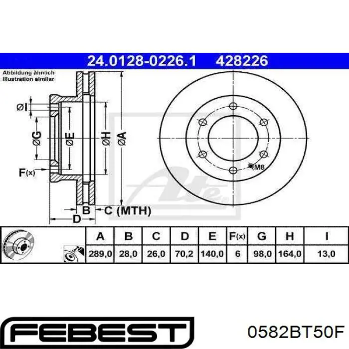 Передня маточина 0582BT50F Febest