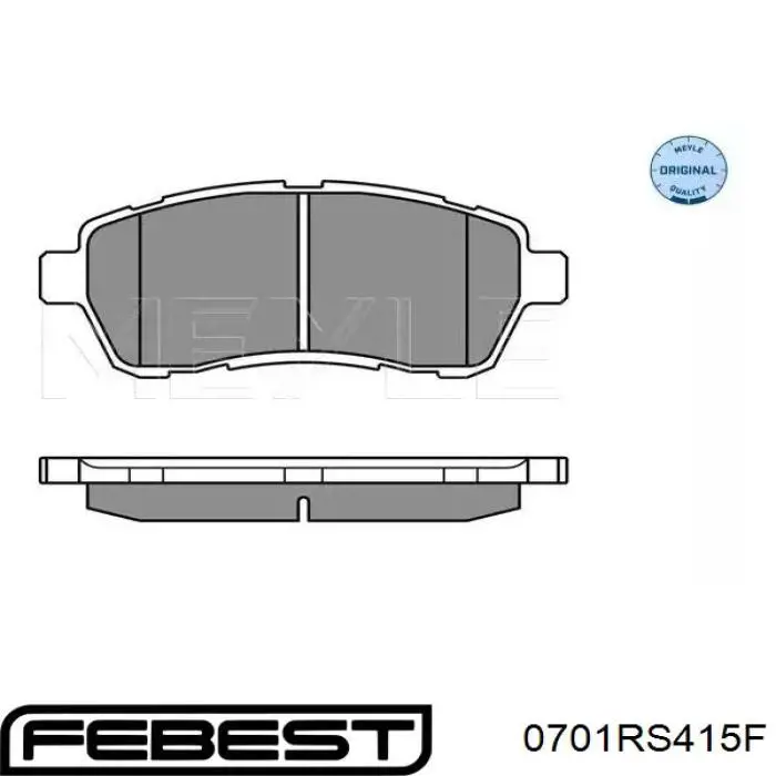 Купити 0701RS415F Febest Колодки гальмівні передні, дискові