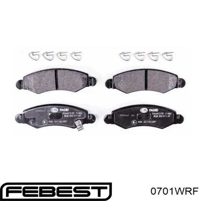 0701WRF Febest колодки гальмівні передні, дискові