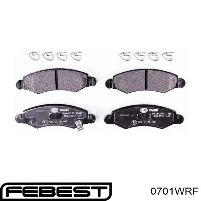 Гальмівні колодки Febest 0701WRF ціна, від 17.67 USD