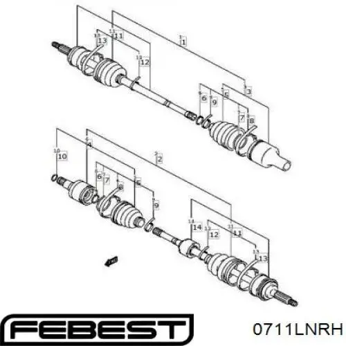ШРКШ внутрішній, передній, правий GSP 657036 ціна, від 34.17 USD