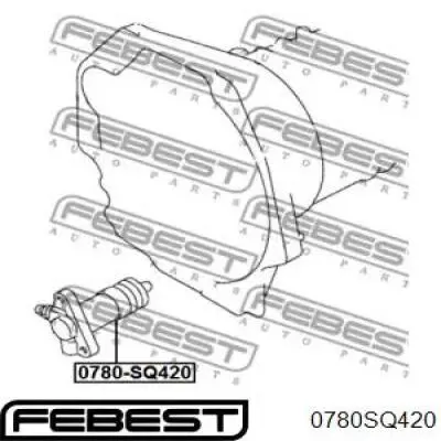 Циліндр зчеплення, робочий 0780SQ420 Febest