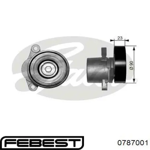 Купити 0787001 Febest Натяжний ролик