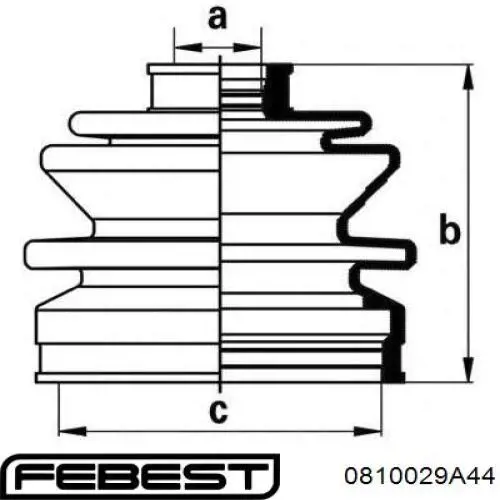 ШРУС наружный FEBEST 0810029A44