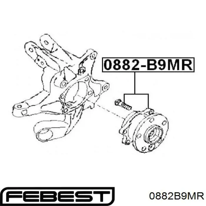 Маточина задня 0882B9MR Febest