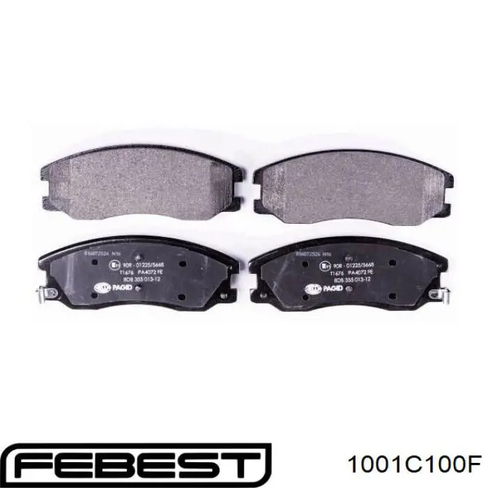Купити 1001C100F Febest Колодки гальмівні передні, дискові