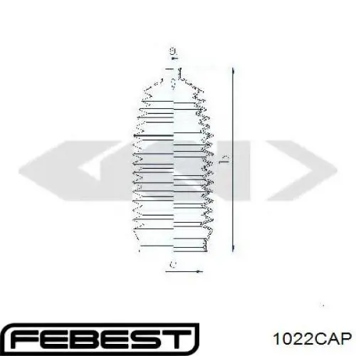 1022CAP Febest Тяги кермові