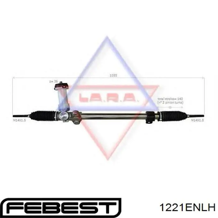 Накінечник рульової тяги, зовнішній Febest 1221ENLH