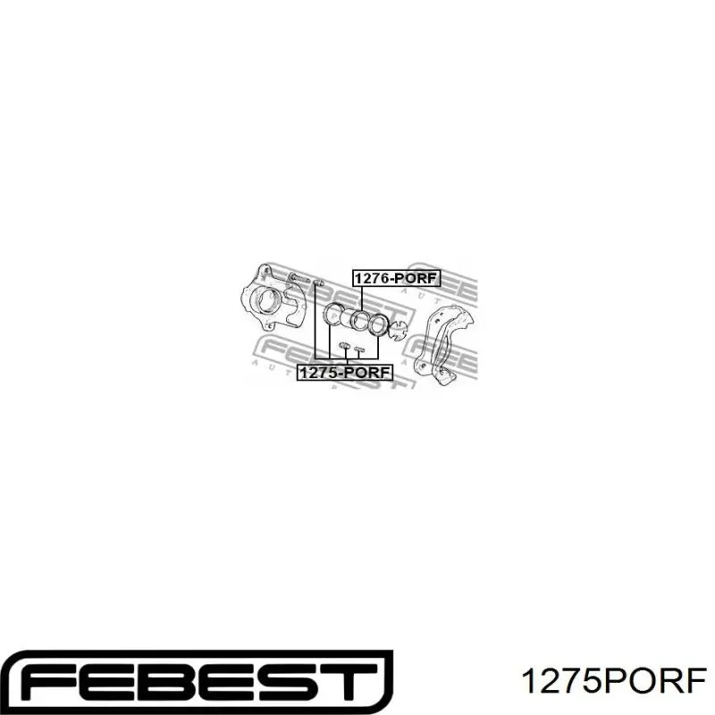 1275PORF Febest ремкомплект супорту гальмівного переднього