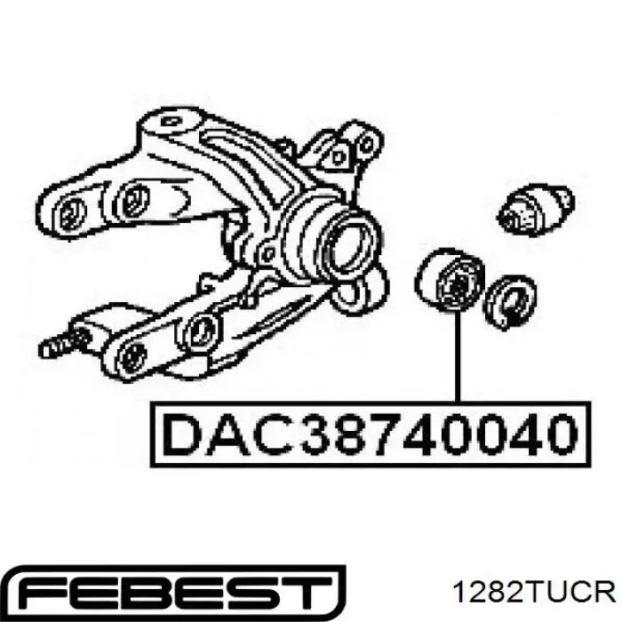 Купити 1282TUCR Febest Підшипник ступиці колеса