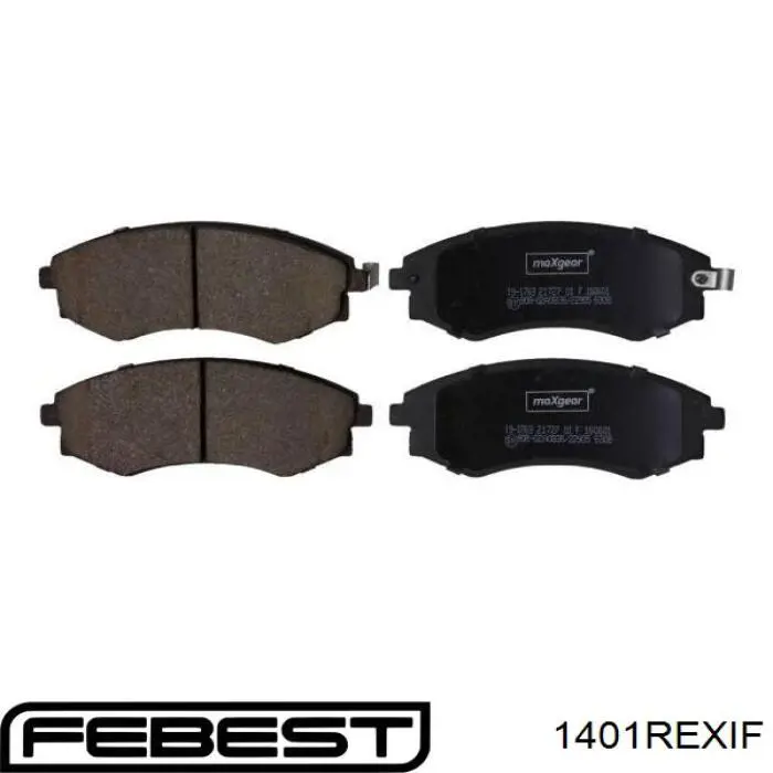 1401REXIF Febest колодки гальмівні передні, дискові