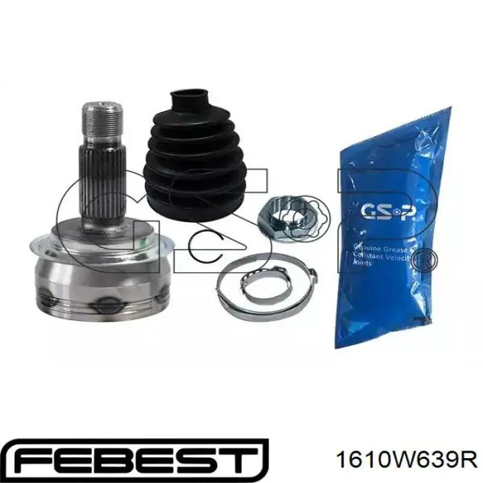 Купити 1610W639R Febest Шарнір різних кутових швидкостей задній