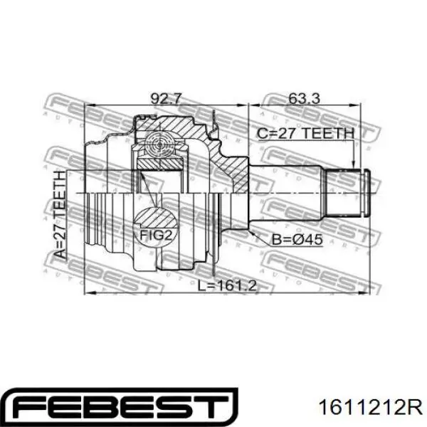  Febest 1611212R ціна, від 25.77 USD