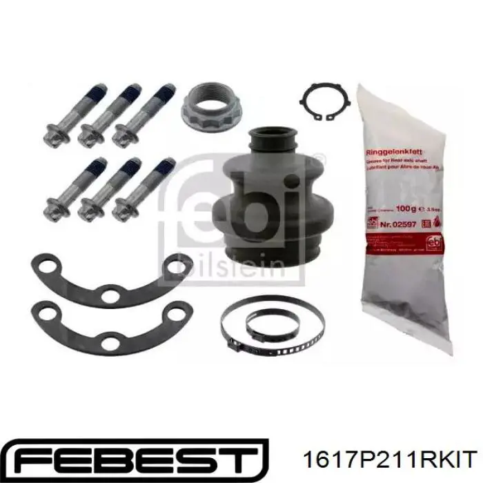 Пильник ШРКШа внутрішній, задньої піввісі 1617P211RKIT Febest