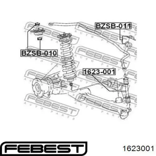 Лінк стабілізатора, заднього Febest 1623001 ціна, від 13.70 USD