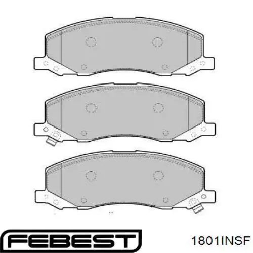 Купити 1801INSF Febest Колодки гальмівні передні, дискові