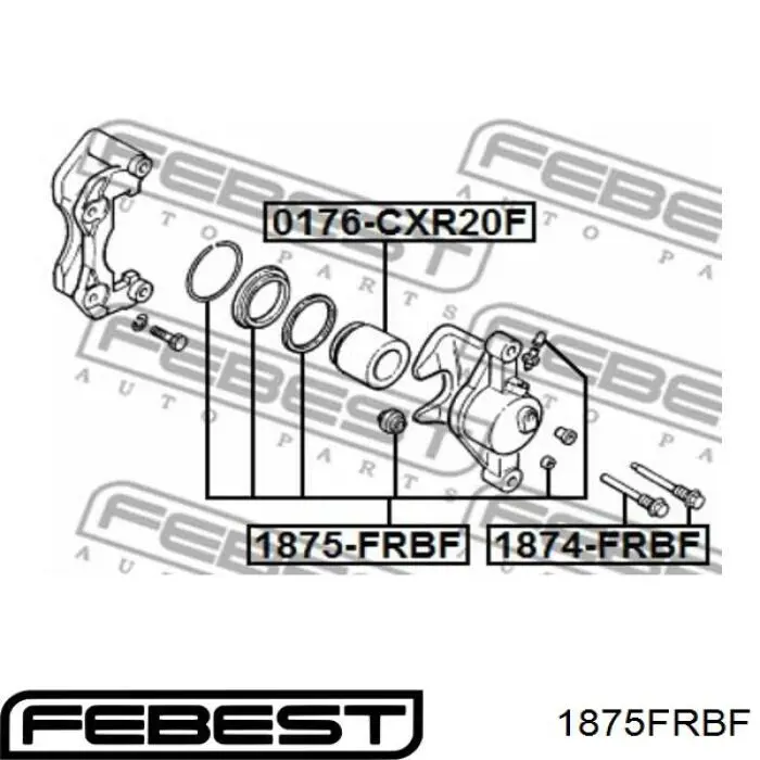 Ремкомплект супорту гальмівного переднього 1875FRBF Febest