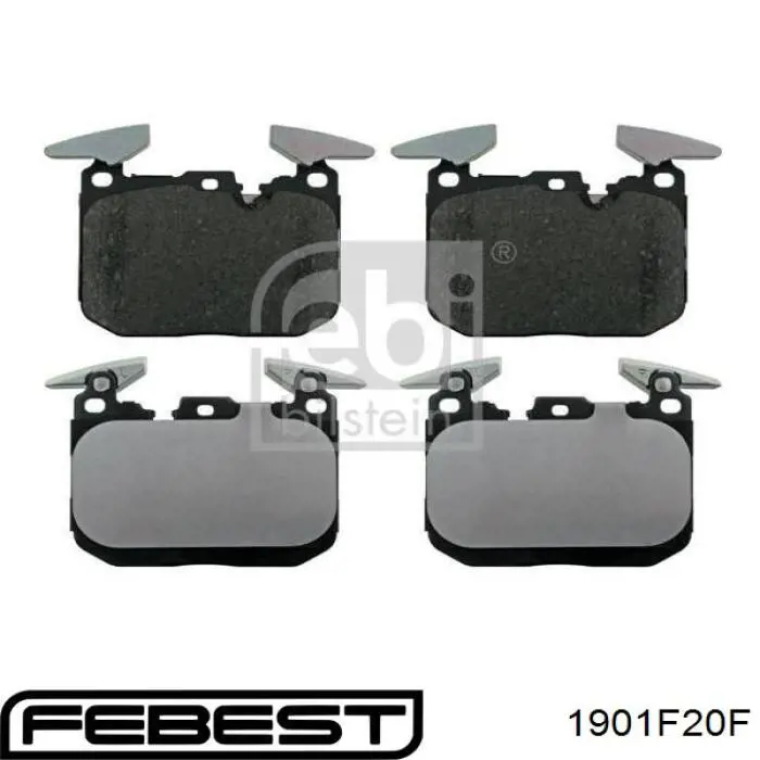 Купити 1901F20F Febest Колодки гальмівні передні, дискові