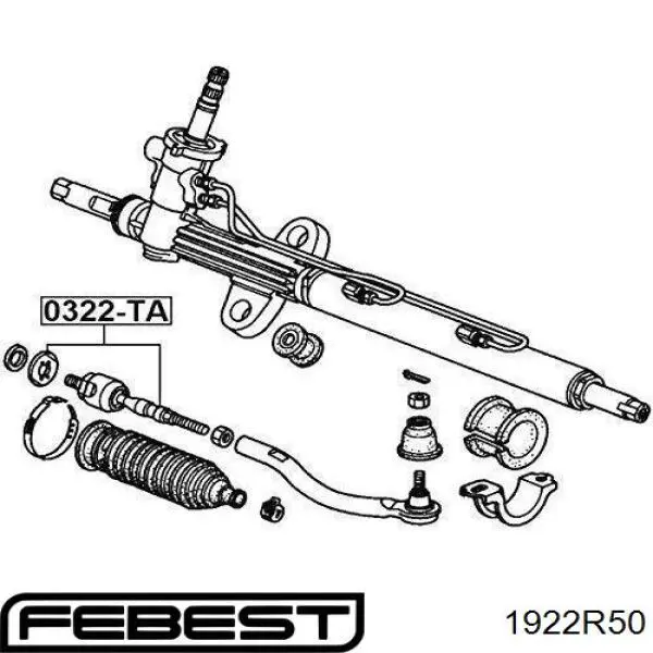 Тяга рульова поперечна Febest 1922R50 ціна, від 13.61 USD