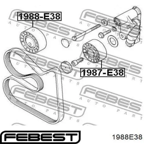 Ролик приводного ременя, паразитний 1988E38 Febest