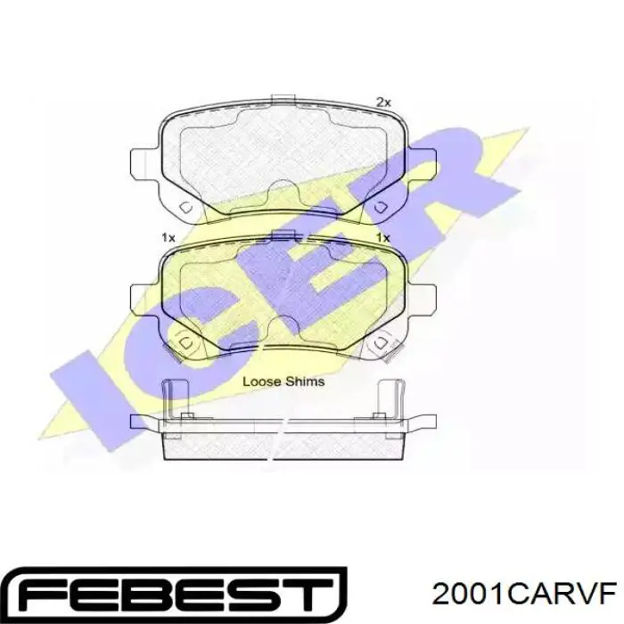 Тормозні колодки Febest 2001CARVF
