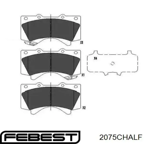 Ремкомплект супорту гальмівного переднього Febest 2075CHALF ціна, від 10.34 USD