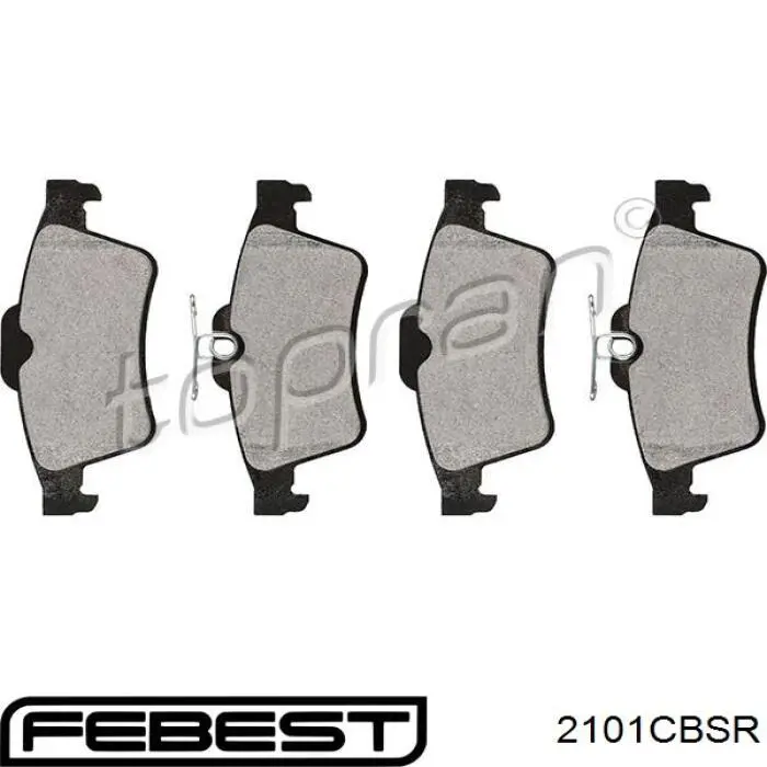 Купити 2101CBSR Febest Задні колодки