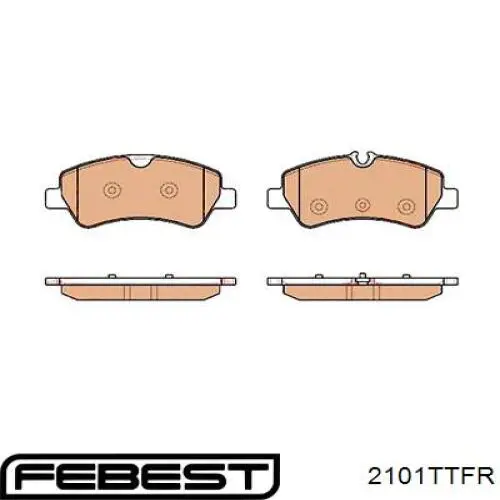 Купити 2101TTFR Febest Задні колодки