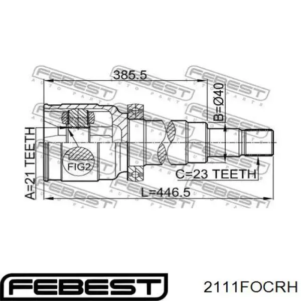 ШРКШ внутрішній, передній, правий Ford 1349157 ціна, від 42.75 USD
