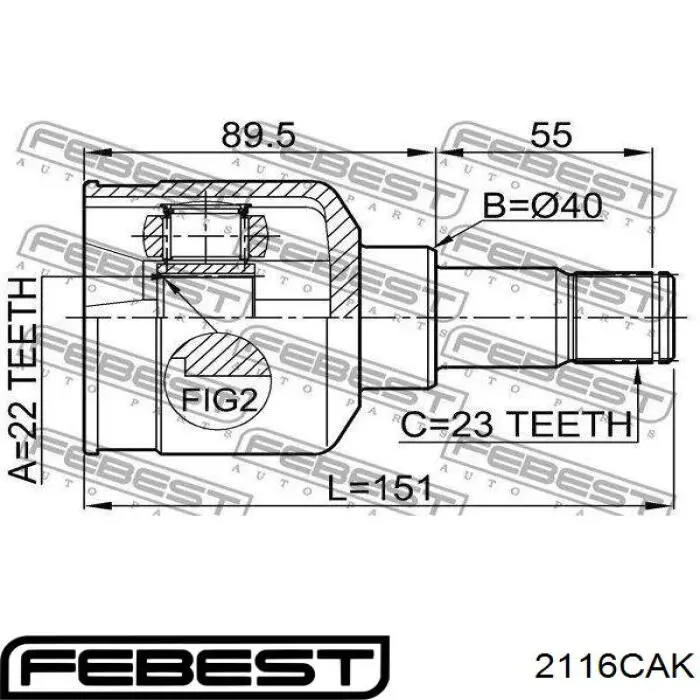 ШРУС внутрішній, тришиб/трипод/тріпоід Ford Escort 4 (GAF, AWF, ABFT) (Форд Ескорт)