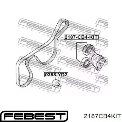 Купити 2187CB4KIT Febest Натягувач приводного ременя