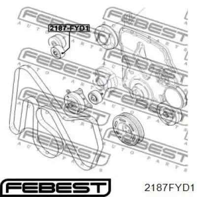 Натягувач приводного ременя Febest 2187FYD1 ціна, від 14.65 USD